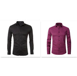 Spring And Autumn Formal Casual High-end Black Shirt Men's Long Sleeve