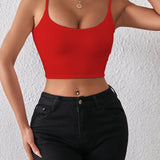 Versatile Summer Crop Top, Backless Spaghetti Strap Cami For Women