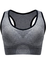 3pcs Plus Size Sports Bras Low Support, Polyamide Blend, Hollow Mesh Design - Casual Wear for Women's Activewear