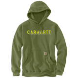 Carhartt 105944 Rain Defender Loose Fit Midweight Logo Graphic Hooded Sweatshirt