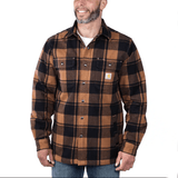 Carhartt 105939 Relaxed Fit Heavyweight Flannel Sherpa-Lined Shirt Jac