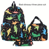 3pcs Casual Shoulder Backpack Set, New Fashionable Simple Large Capacity Lightweight Casual Backpack