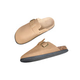 Woolly Birkenstock shoes women's new autumn and winter a slip-on plus fleece warm Birkenstock shoes lazy bun head half mop cotton shoes