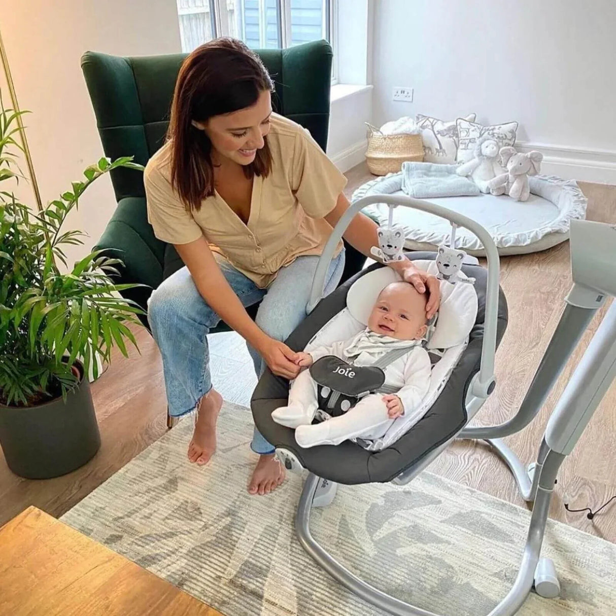 Joie Serina Swivel Baby Swing - Nature's Alphabet