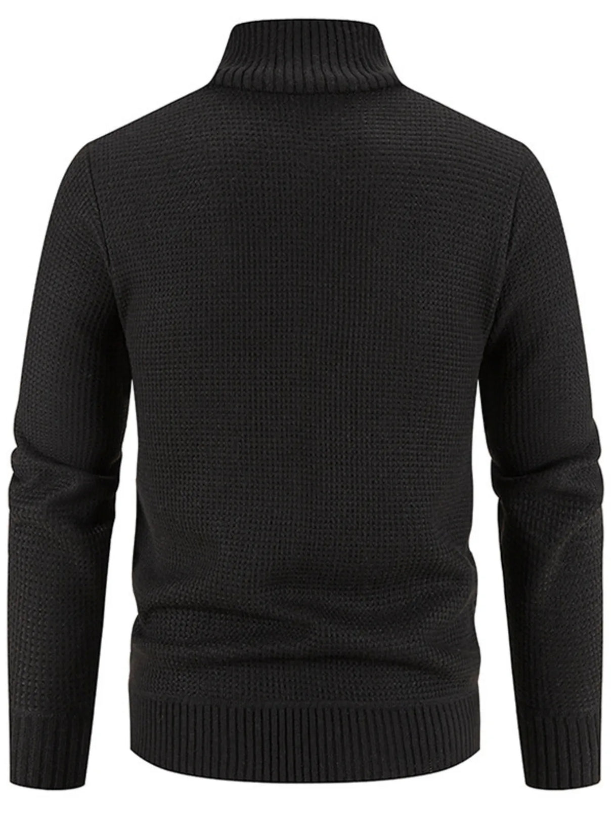 Men's Plus Size Quilted Knit Bomber Jacket with Stand Collar