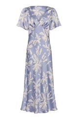 Ellis Dress in Blue Lily Print