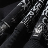 Fashion Letter Printed Graffiti Streetwear Hoodie with Bold Typography