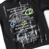 Fashion Letter Printed Graffiti Streetwear Hoodie with Bold Typography