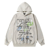 Fashion Letter Printed Graffiti Streetwear Hoodie with Bold Typography