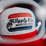 White & Red Flattrack Cap