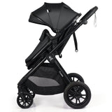 For Your Little One Cruise 3 In 1 Travel System With i-Size Car Seat - Eclipse Black (Free Cupholder / Seat Liner Included!)