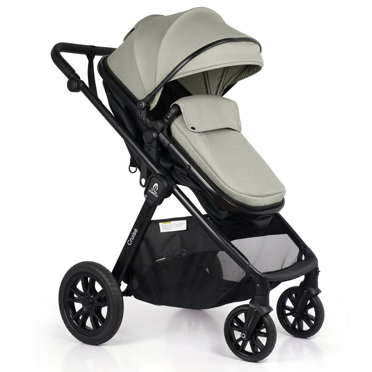 For Your Little One Cruise 3 In 1 Travel System With i-Size Car Seat - Pebble Sage (Free Cupholder And Seat Liner Included!)