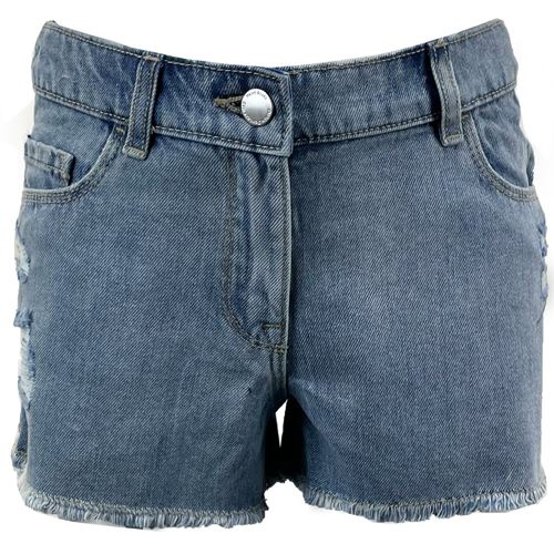 Girls Distressed Ripped Denim Shorts