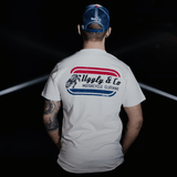 White Flattrack Tee