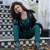 The Breastfeeding Jumpsuit - Grace Green Leopard