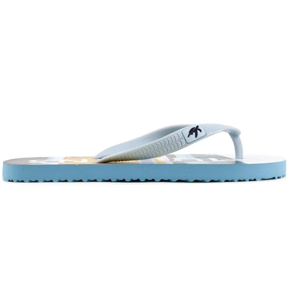 Mullins Camper Van Childrens Luxury Flip Flops in Grey
