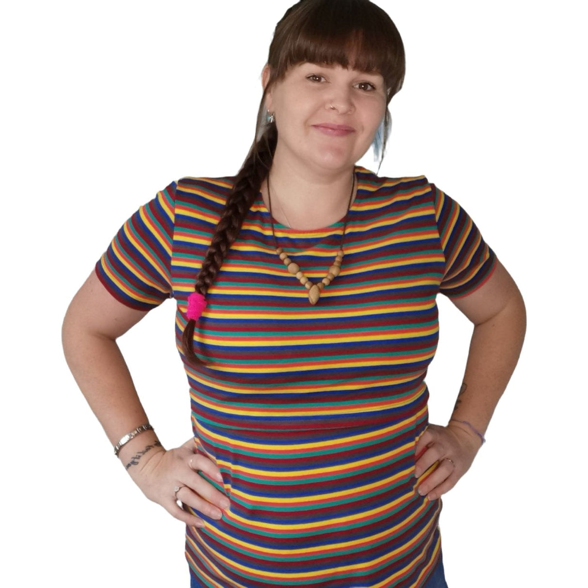 Hazel Stripe Breastfeeding Top