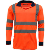 HV005 Hi Vis Long Sleeve Polo Shirt