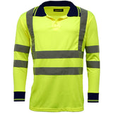 HV005 Hi Vis Long Sleeve Polo Shirt