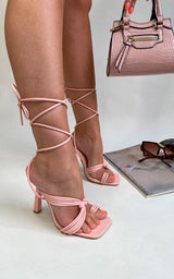 Strappy Lace Up Heels For Women