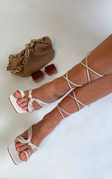 Strappy Lace Up Heels For Women