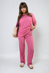 Cheesecloth Pattern Top and Trouser Co-ord Set