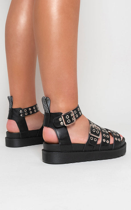 Chunky Platform Eyelet Sandals-2