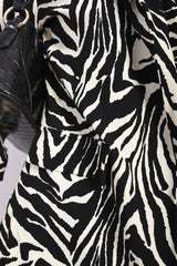 Striped Print Lapel Collar Blazer Jacket