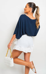 Oversized Batwing Sleeve Casual Tops