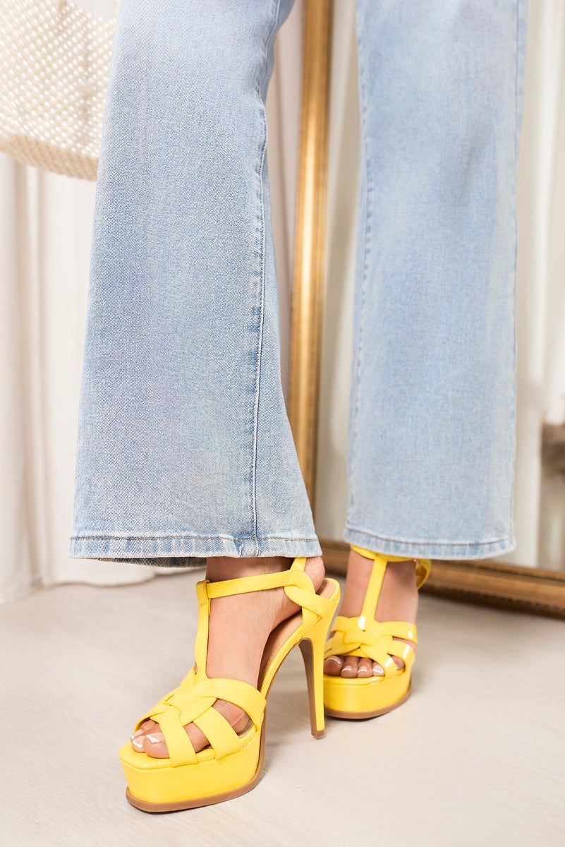 T-Strap Platform Strappy High Heels