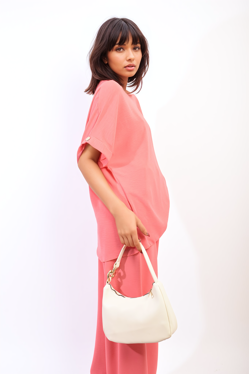 Ruffle Trim Sleeve Top
