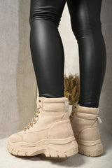 Chunky Lace-Up Platform Ankle Boots-4