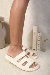 Cut Out Open Toe Strappy Sandals-5