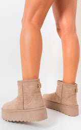 Thick Heel Platform Boots