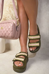 Double Crochet Strap Crochet Chunky Sandals-3