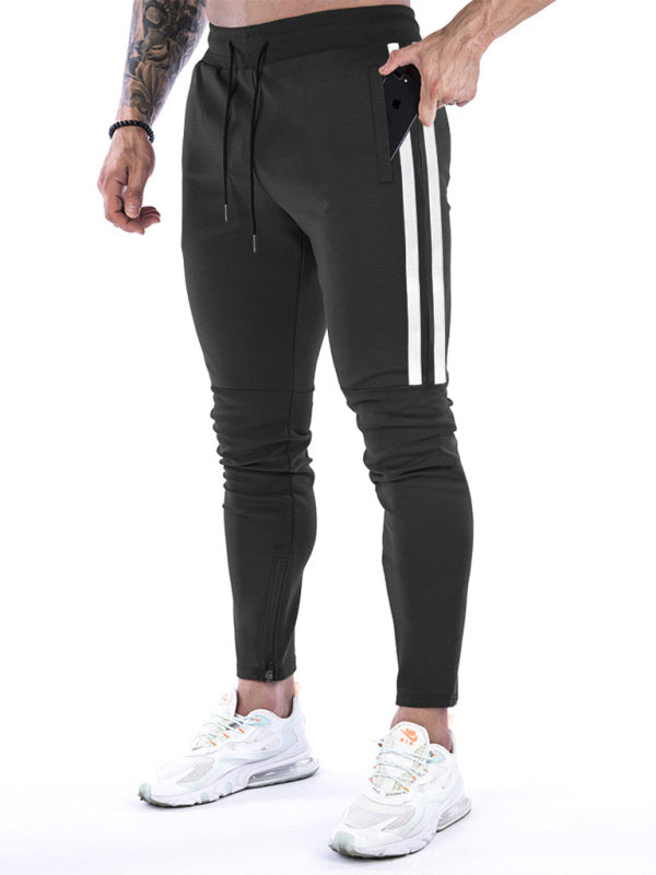 Men's Stripe Ankle Zip Jogger Pants