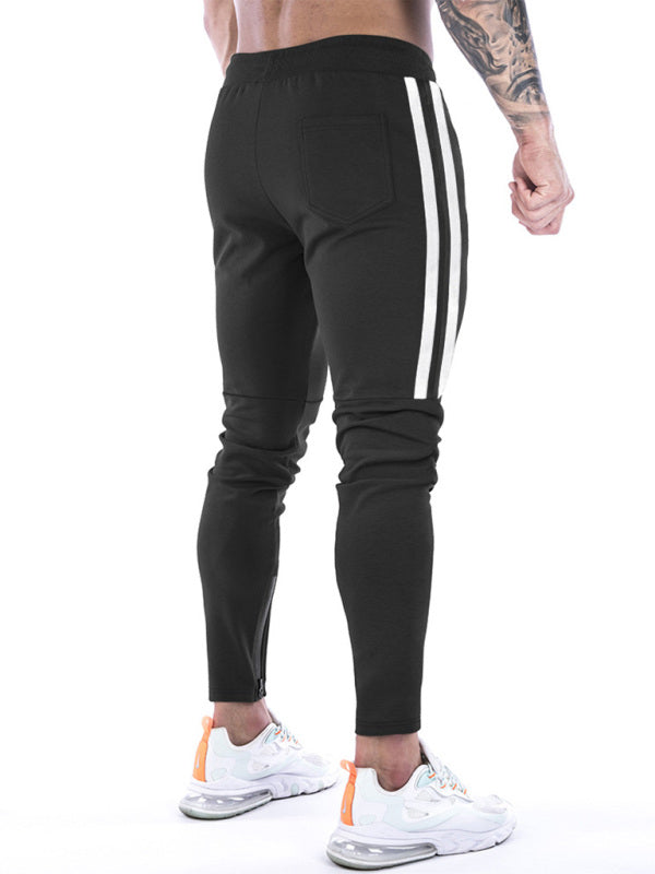 Men's Stripe Ankle Zip Jogger Pants