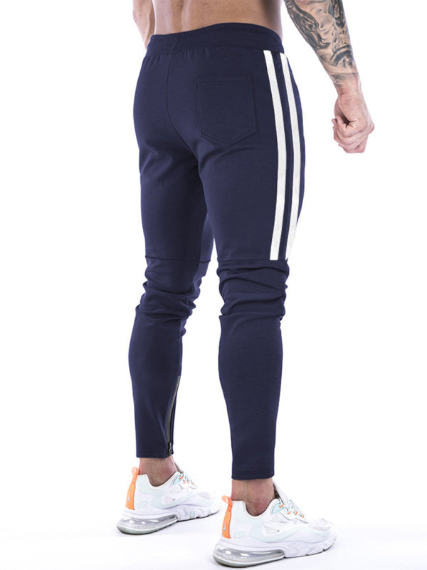 Men's Stripe Ankle Zip Jogger Pants