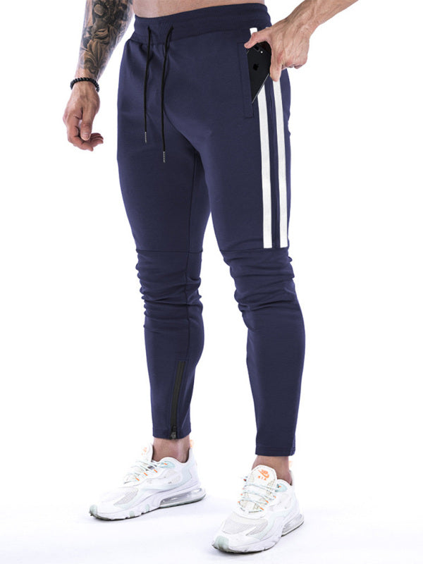 Men's Stripe Ankle Zip Jogger Pants