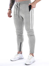 Men's Stripe Ankle Zip Jogger Pants