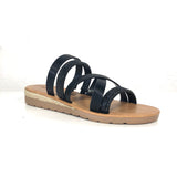Jojo Black Strappy Sandals Shoes