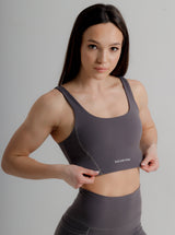 Active Grey Sports Bra