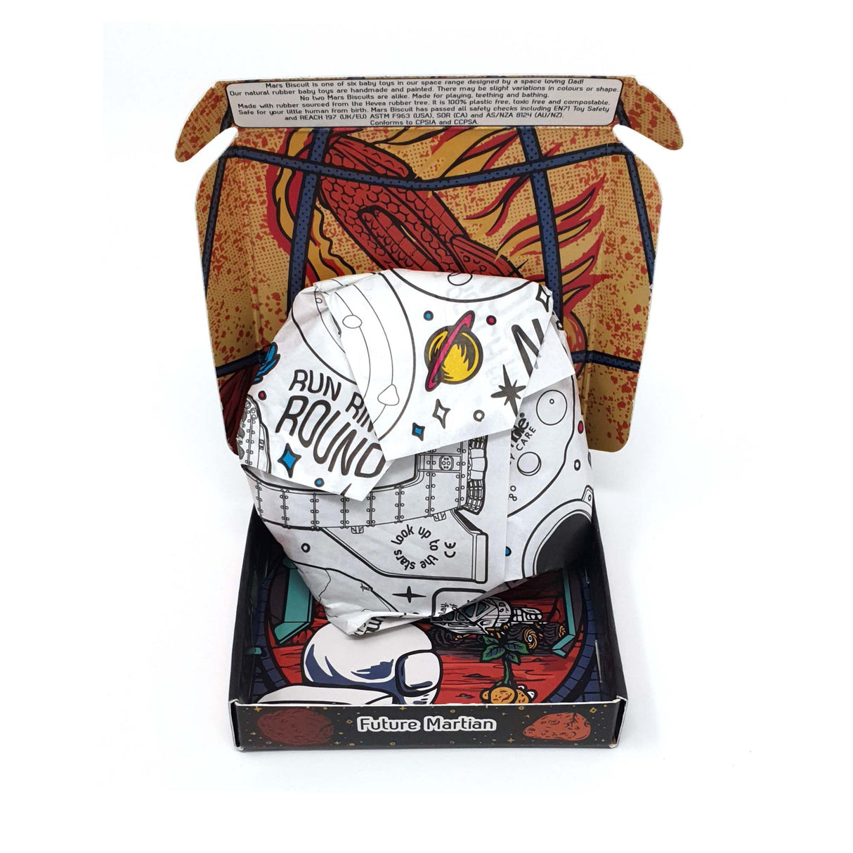 Mars Biscuit® Natural Rubber Space Themed Baby Toy