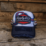 Retro Blue & Red Diamond Cap