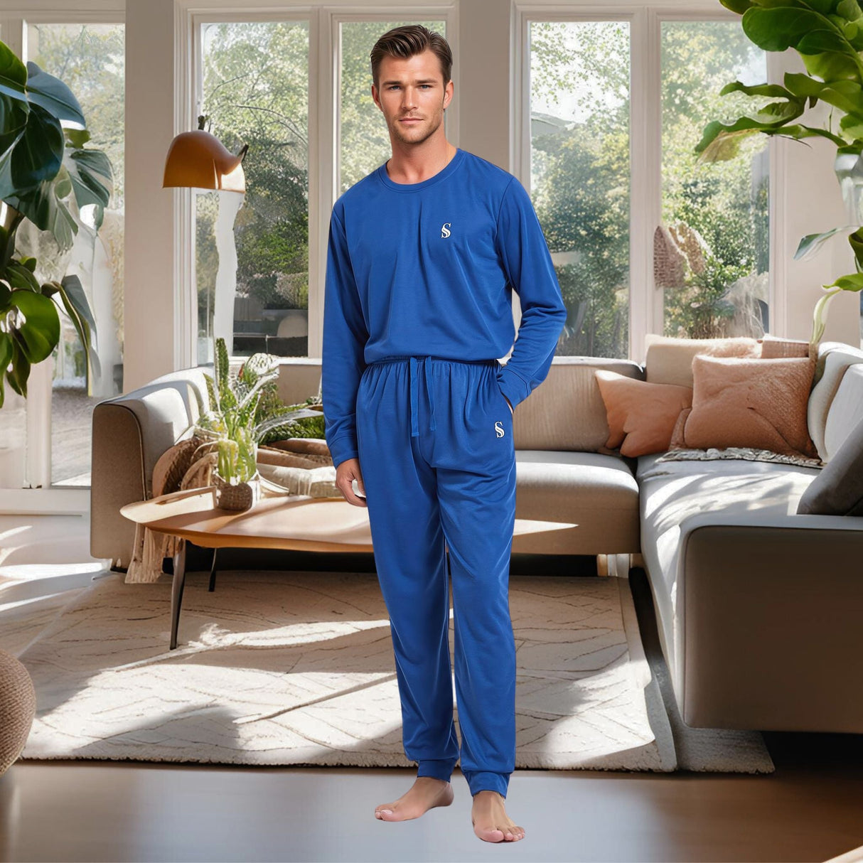 Premium Brushed Fabric Jogger-Style Loungewear Set
