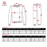 Men's Long Sleeve Thermal Fleece Pyjama Set in Black and Red.