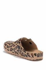 MIA Womens Clogs, Brown Leopard Style Sandals (size 7)