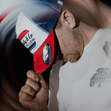 White & Red Flattrack Cap