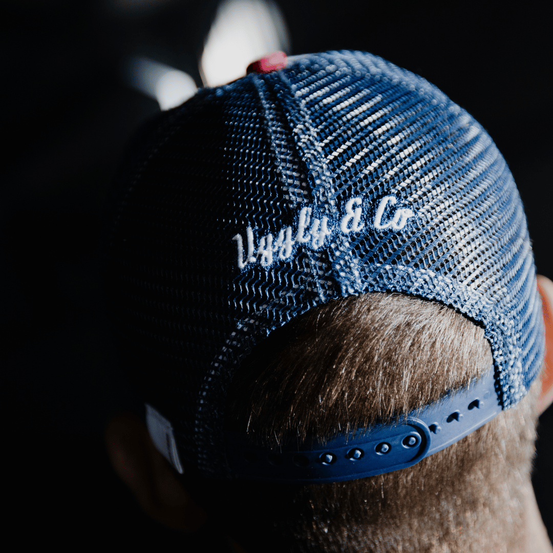 White & Red Flattrack Cap