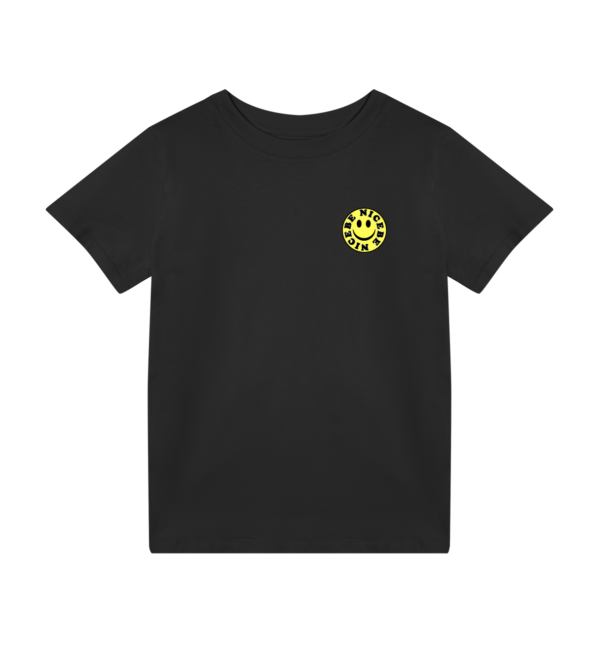 ''Be Nice'' - Kids Tee (Yellow Smiley)